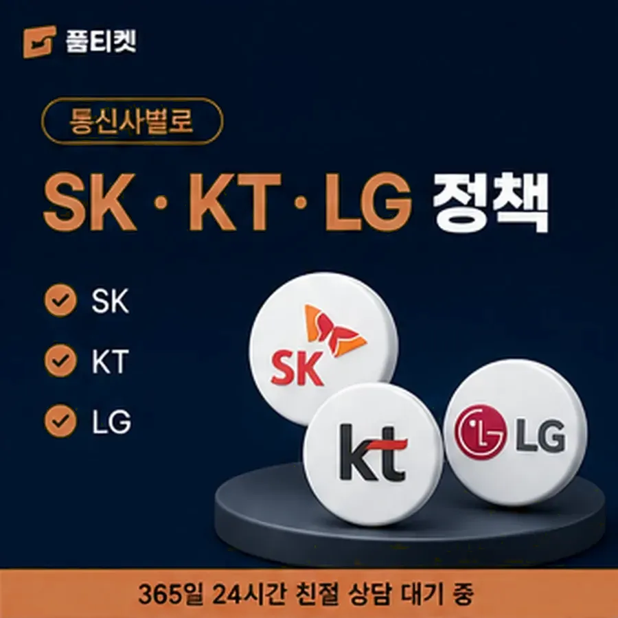 품티켓 SK 소액결제 정책 용어와 표기 기준 안내 이미지